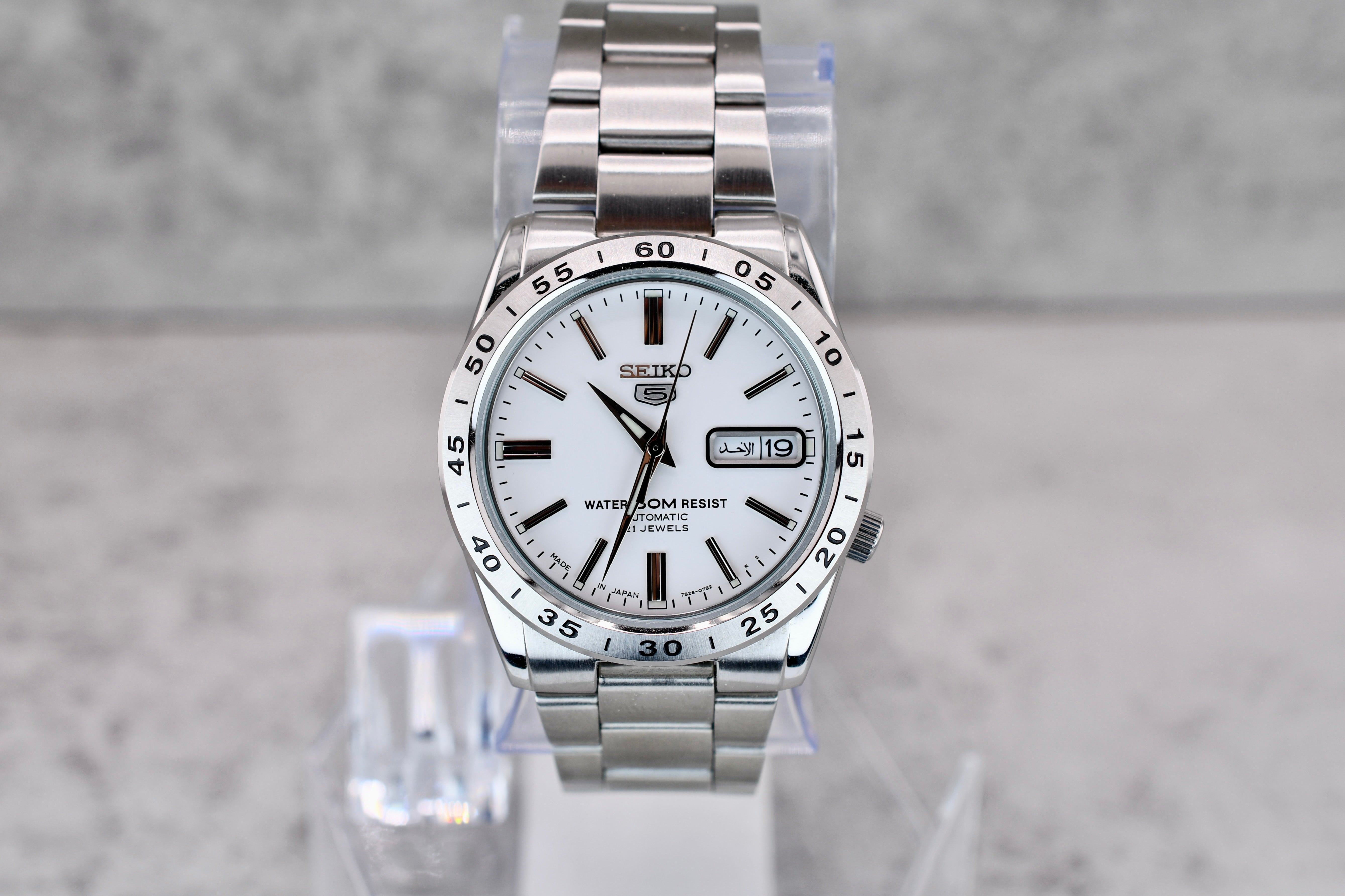 美品 SEIKO SNKD97J1 セイコー5 白い稲妻 7S26-02T0 Seiko 5 セイコー