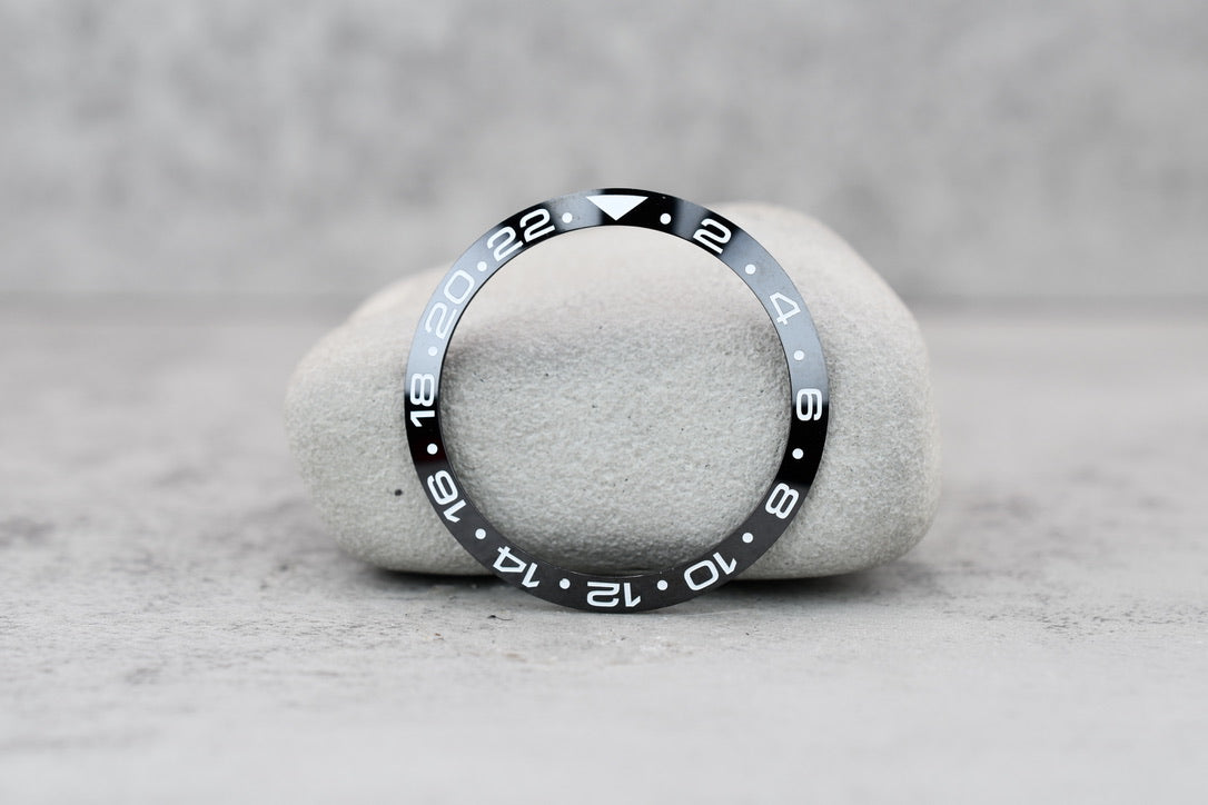 35.3mm (outer)/ 29.4mm (inner) Black GMT Bezel Insert – Secondhand Mods