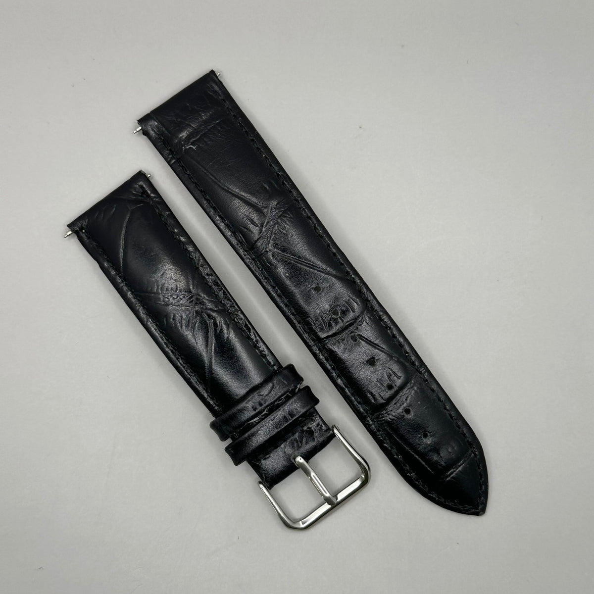 Black Nagata Leather Strap, 22mm – Secondhand Mods