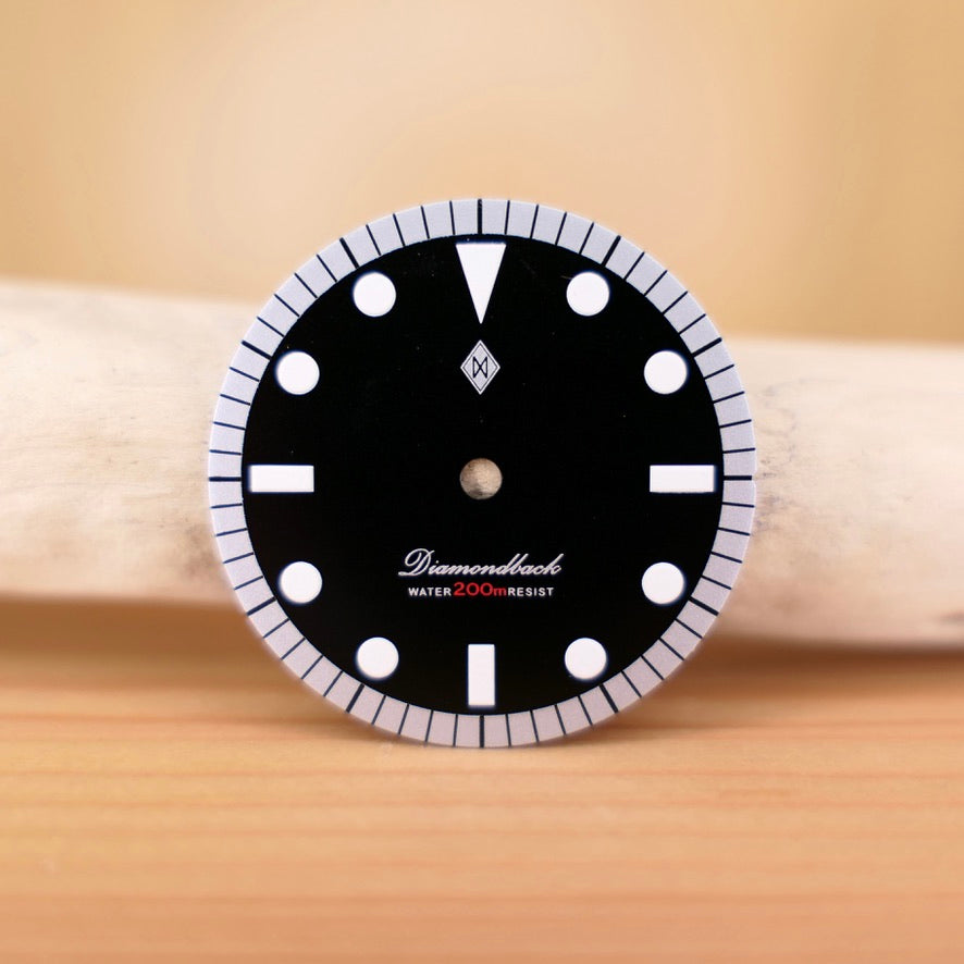 Dagaz Black Silver Clavier Dial 28.5mm Diamondback Edition Secondhand Mods