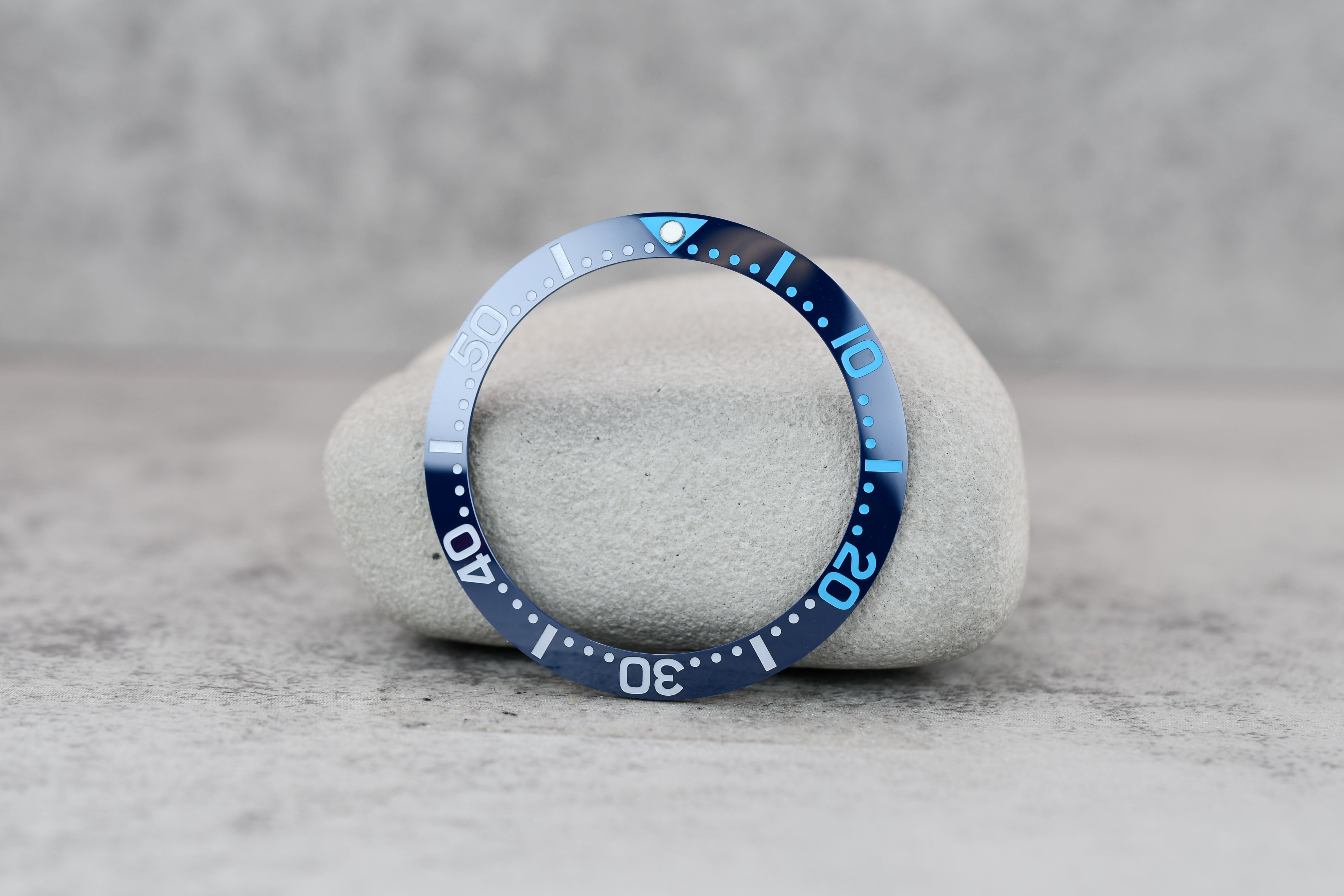 38mm Blue Ceramic Bezel Insert For Seiko SKX007 Mods – Sloped, Fits 7002 6309 & Aftermarket Cases