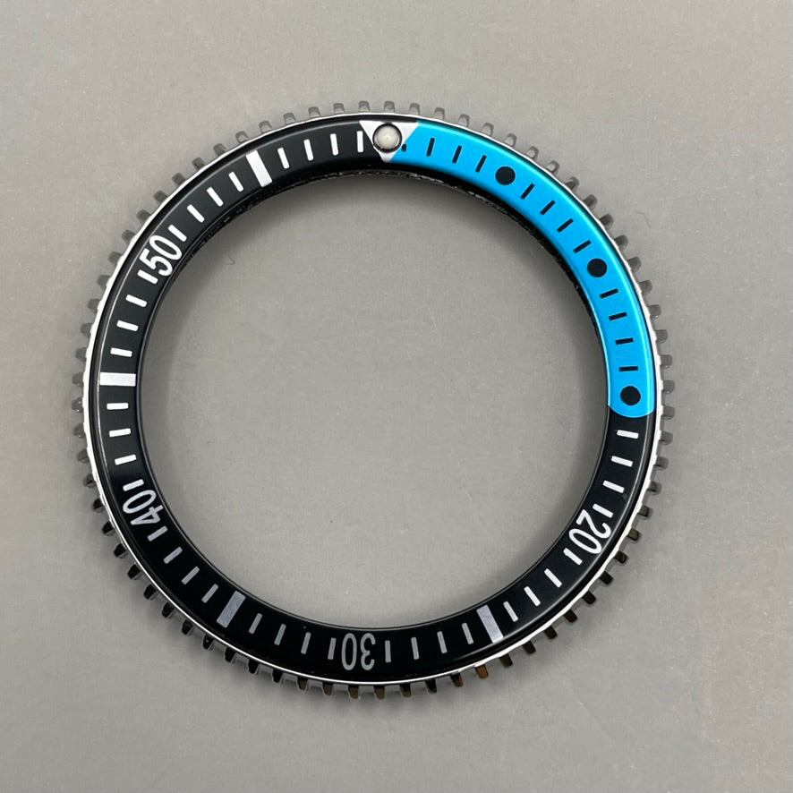 SKX007 SRPD Flat Aluminum Bezel Insert Blue Curveball Secondhand Mods