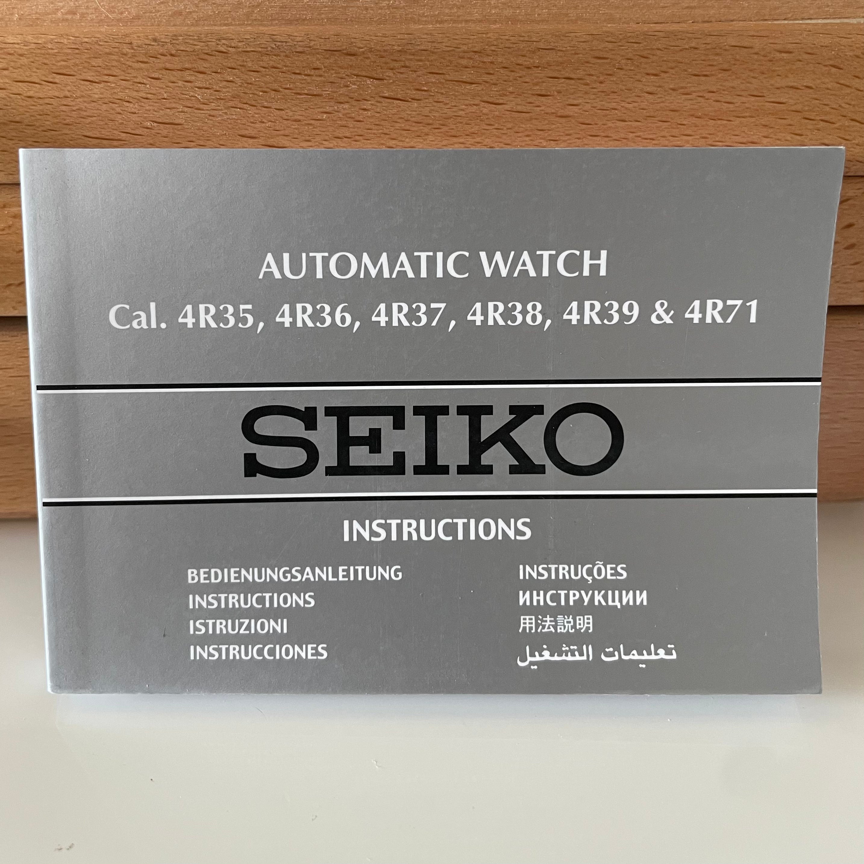 Seiko 2025 4r36 manual